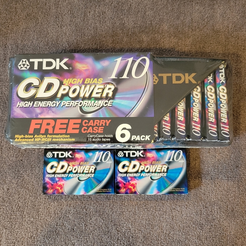 TDK CD Power 110 High Bias IEC II / Type II audio cassette tapes